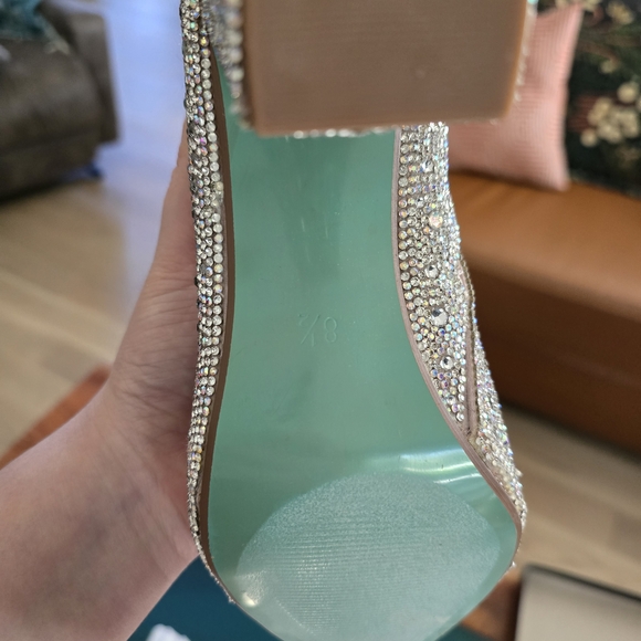 Betsey Johnson CADY Glittering Silver Ankle Booties - Picture 6 of 9